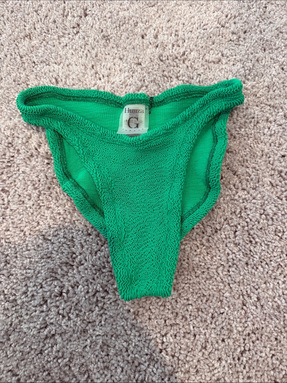 Hunza G Emerald Green Textured Swimsuit bottoms